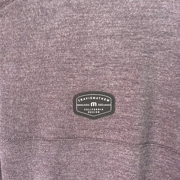 Travis Mathew Mens Jacket Size Meduim Purple Long Sleeve Full Zip Pockets Golf - Picture 4 of 10